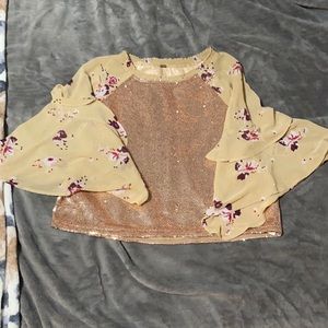GEORGEOUS ROSE GOLD free people shirt